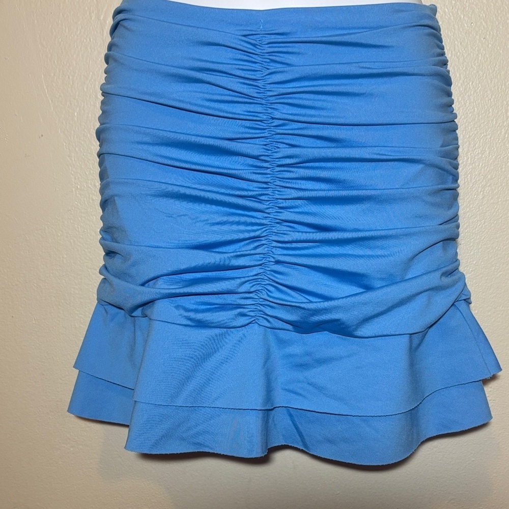 Forever 21 Blue Ruched Mini Skirt